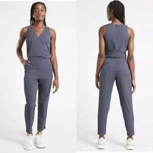Athleta Brooklyn Textured Jumpsuit in Medieval Violet